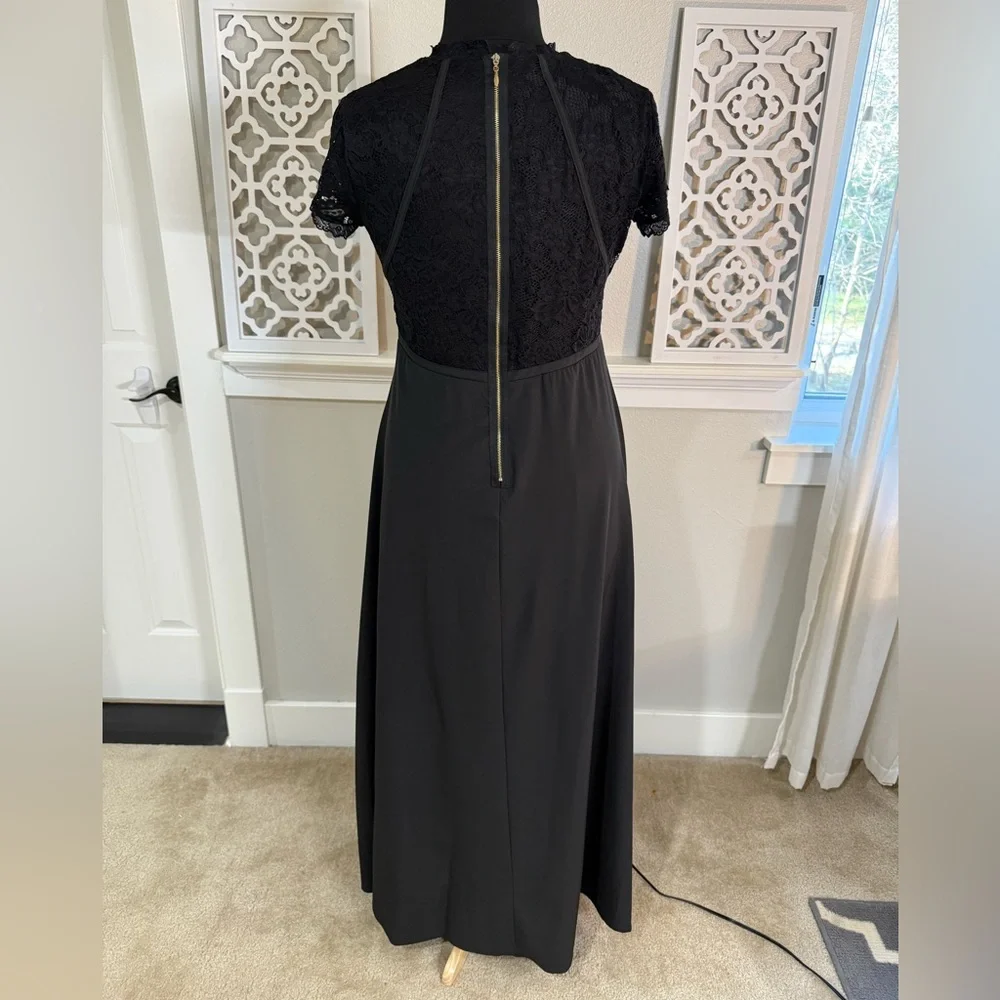 Chic Black Lace Maxi Dress - Picture 4 of 12